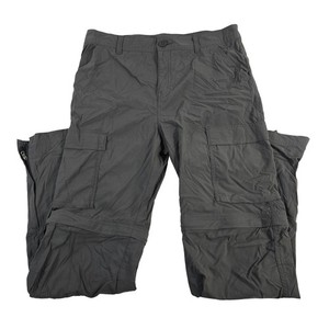 REI Co Op Kids Convertible Zip Off Hiking Pants Cargo Pockets Gray XL 18