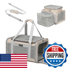 Airline Approved Pet Carrier for Cats and Small Dogs up to 15 lbs, Breathable Me