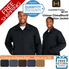 🔥 Harriton Men ClimaBloc Station Jacket zippered pockets Up To 5XL M721