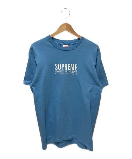 Tee shirt graphique bleu Supreme Paris mode homme S taille 1994 design ville