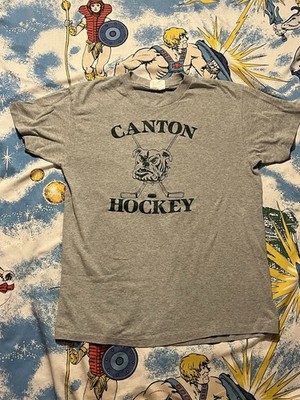 VINTAGE Canton High School Hockey Massachusetts T-shirt 90s Single Stitch VTG