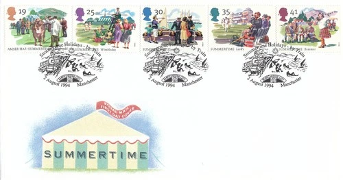 Summertime GB RM FDC Holidays by Train Manchester 1994 (132742)