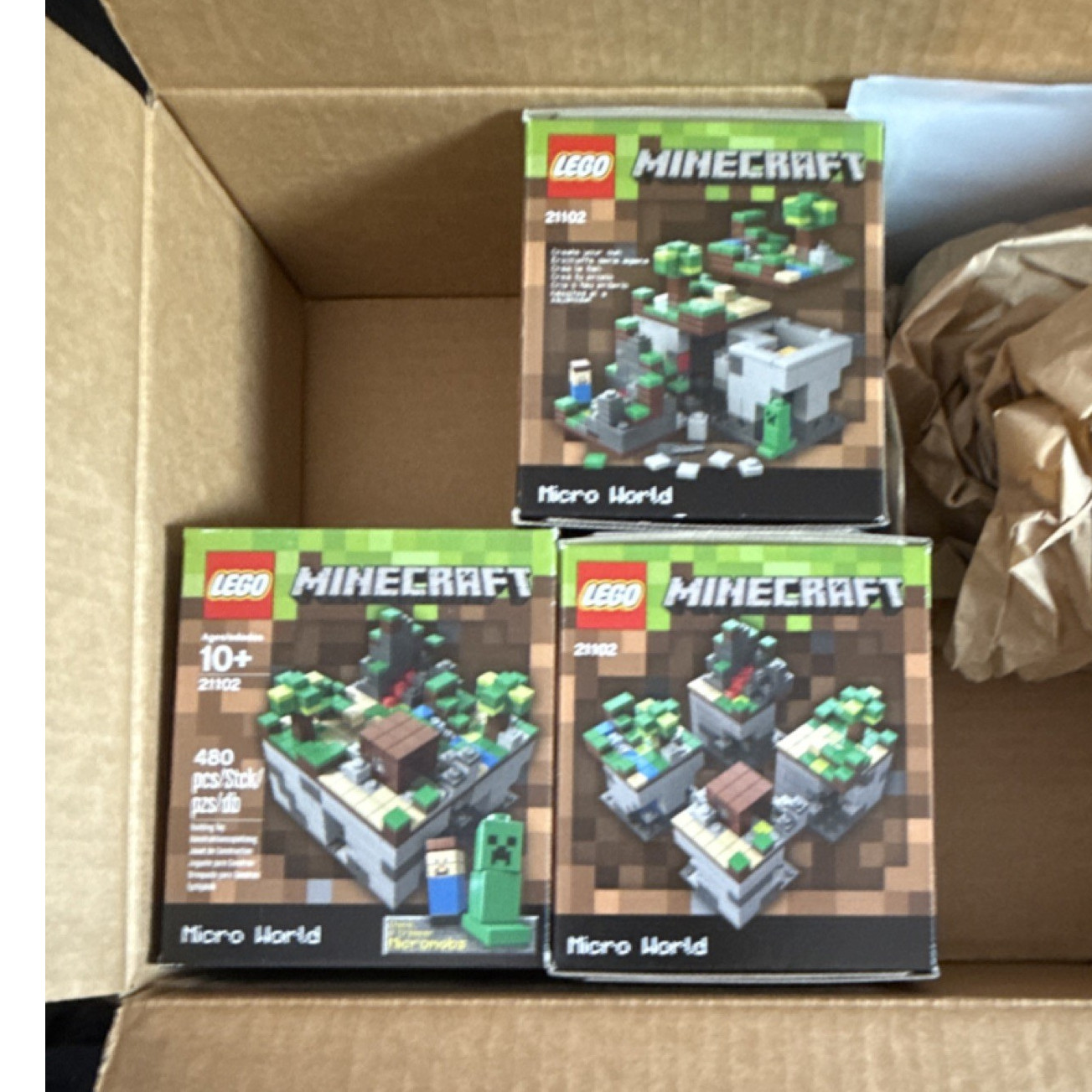 LEGO Minecraft Micro World Complete Set 21102, 480 Pieces, Box | eBay
