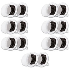 Acoustic Audio R191 Flush Mount In Ceiling Speakers Home Theater 7 Pair Pack