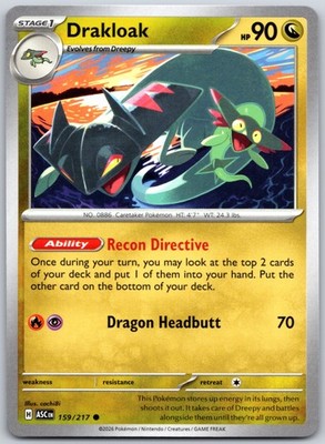 Drakloak Holofoil Common Prize Pack Series Cards 129/167 NM