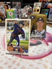 2023 Topps Series 1 Hunter Brown (RC) #111 1st Edition + Chrome Platinum Base