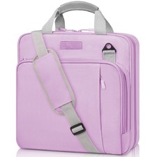 OHMANHE 3-Ring Zipper Binder Organizer with Shoulder Strap, 2 Inch Binder