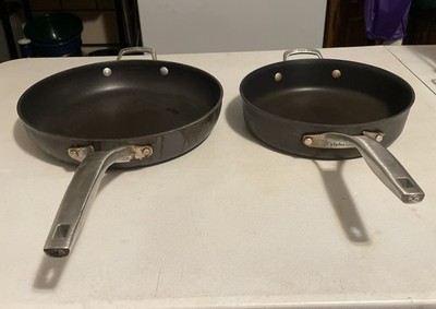 2 Calphalon 12''/10'' Frying Pan Skillet 1390 Hard Anodized with nonstick surface