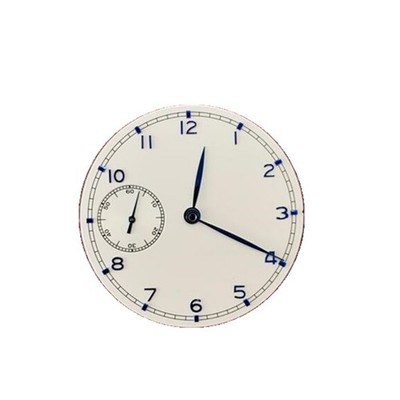 White 37mm Watch Dial Plate With Hands For ETA 6497 ST3600 Movement Parts G
