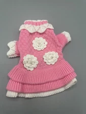 JOYTALE NEW Pink and white dog sweater The Only Size We Have Is Extra Small ￼