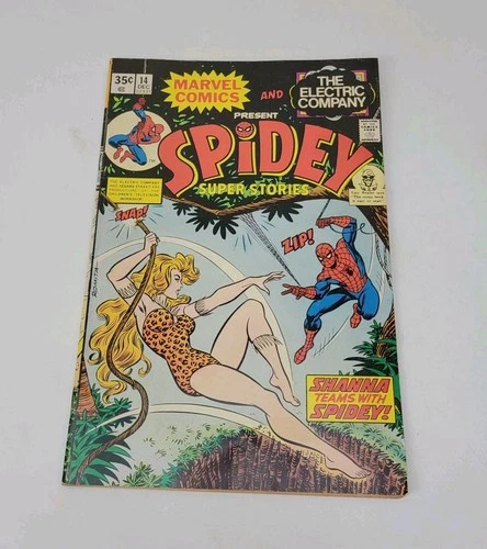 Spider Man Spidey Super Stories #14 Vintage 1975 Marvel Comics Electric Company