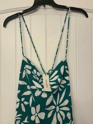 Francesca's Eva Floral Tie Back Green Dress NWT | eBay