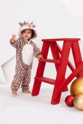 Studio Baby Rentier süß Weihnachten Einteiler Alter 3-6 Monate kuschelig Geschenk flauschig