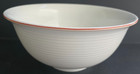 VINTAGE 9 1/4" DANSK TAPESTRIES RED RIM SERVING BOWL JACK LENOR LARSEN — photo 1
