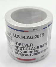 07497007 - USA PSC COIL OF 100 FOREVER FLAGS STAMP USPS - NEW ROLL