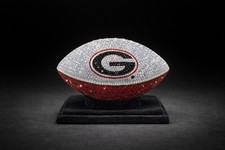 UGA Mini Football Made With a  Mix of Swarovski Crystals and Rhinestones