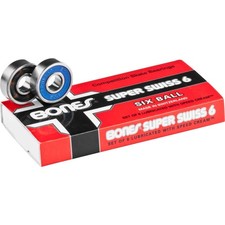 Bones Bearings - 8mm Bones Super Swiss 6 Ball Skateboard Bearings