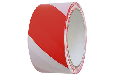 100m Flatterband Warnband Signalband rot/weiß 80mm Absperrband Baustelle