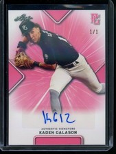 2021 Leaf Perfect Game National Showcase Kaden Galason #BA-KG1 1/1 Auto