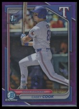 2024 Bowman Draft #BDC-66 Casey Cook Chrome Fuchsia Lunar Refractor #/199