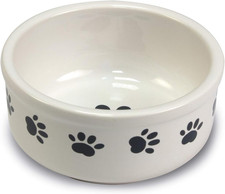 Ciotola in Ceramica "Impronte" - Ciotola per Cani E Gatti - 15 Cm