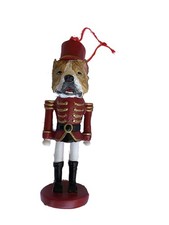 E S Pets Personalized Dog Soldier Nutcracker Ornament - Pit Bull Brindle Cropped