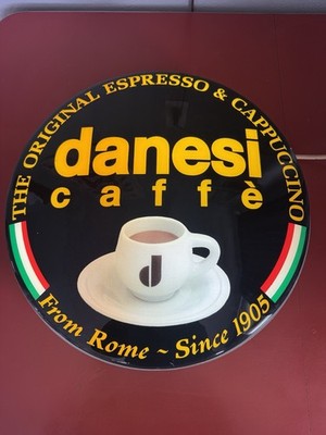 Vintage Danesi Caffe Espresso Cappuccino Italian Light Rome Italy Advertisement