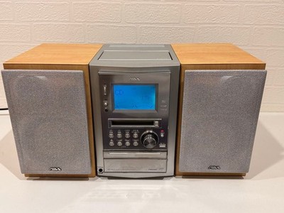 AIWA XR-MJ1 CD MD Cassette Micro Stereo System w/ Speakers Tested