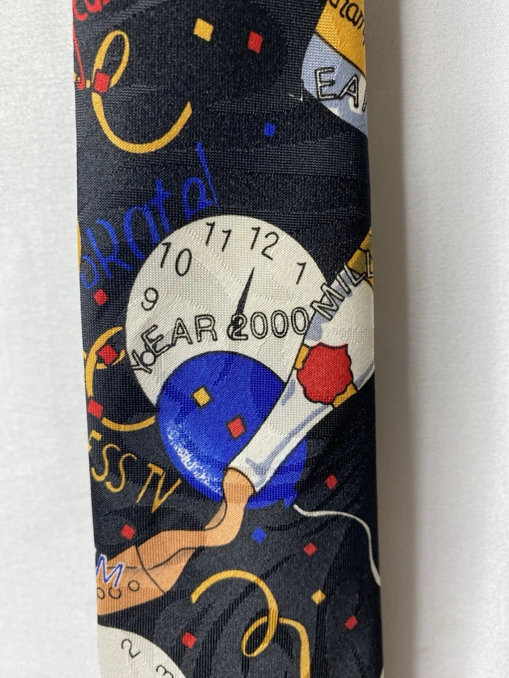 Corbata De Colección Millennium 2000 Feliz Año Nuevo Fiesta Y2K Fiestas Foto 3 de 4