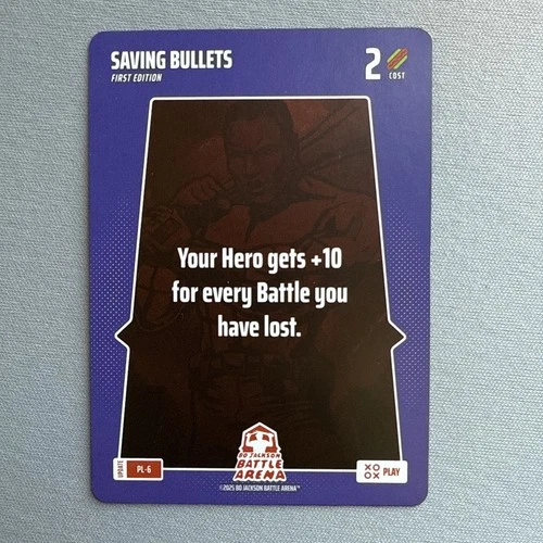 SAVING BULLETS PL-6 SSP Play Card Bo Jackson Battle Arena Update 2025