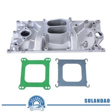 Fit 1996-2002 Sbc Chevy Vortec 350 Intake Manifold Dual Plane Satin Aluminum