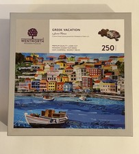 Wentworth Wooden Jigsaw Puzzle Greek Vacation 250 Pieces COMPLETE OUT OF PRINT