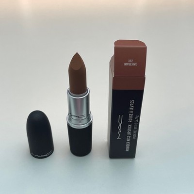 NEW in box RARE MAC Powder Kiss Lipstick - 312 IMPULSIVE - 0.1oz./3g FULL SZIE