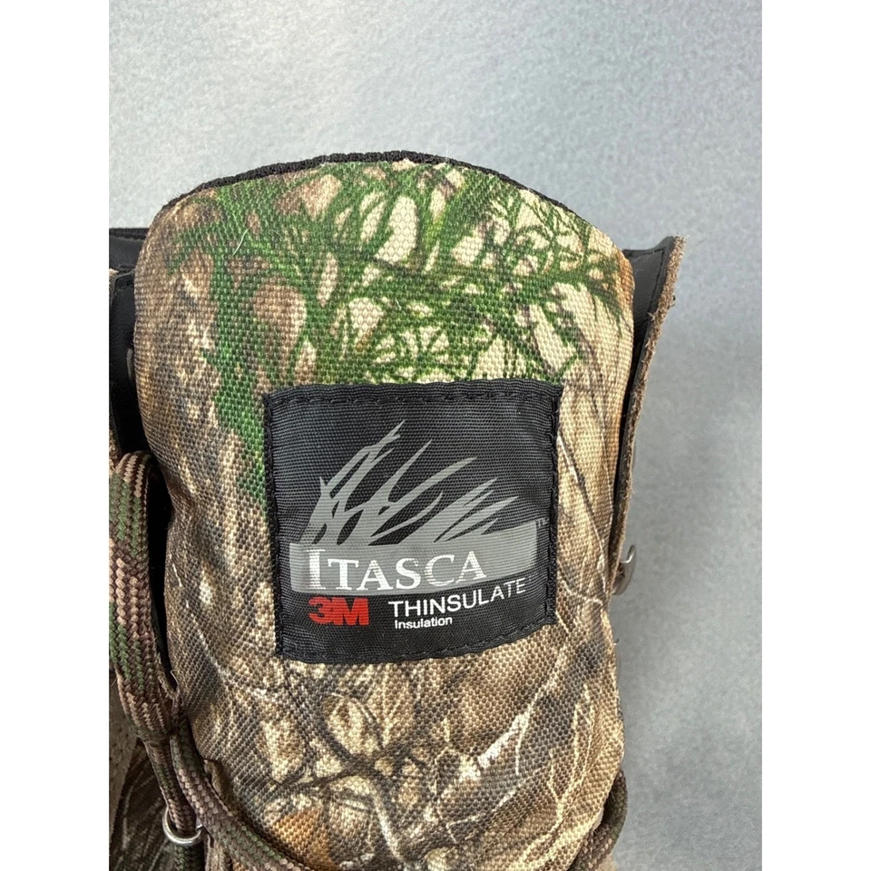 Itasca Waterproof 3M Thinsulate Camo Hunting Boots Mens Size 14 Used Condition - Image 3 of 4