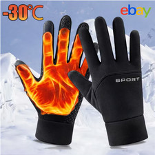Winter Warm Gloves Touch Screen Windproof Cold-proof Cycling Gloves, Men's Women