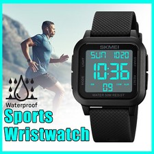 Fashion Men's Sports Watch LED Large Digital Waterproof Multifunction Wristwatch