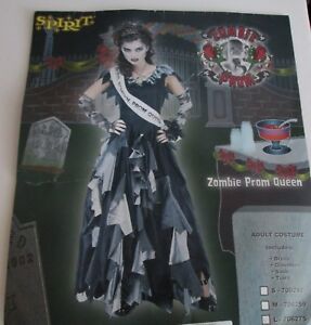  ZOMBIE  PROM  QUEEN  Costume Large 12 14 Long Gown DRESS 