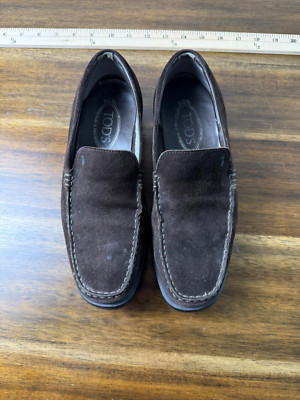 Tod's City Gommino Brown Suede Driving Shoe M5/W7