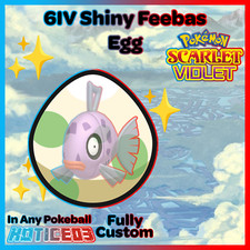FEEBAS✨ SHINY EGG 6 IV ✨ POKEMON SCARLET VIOLET ✨ TEAL MASK DLC ✨