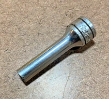 Snap on 1/4" DEEP 6 Point Chrome Socket 3/8" Drive SFS081 USA