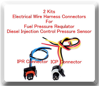 2 Pigtail Connectors of IPR & ICP Sensor For Ford V8 7.3L Serie E F