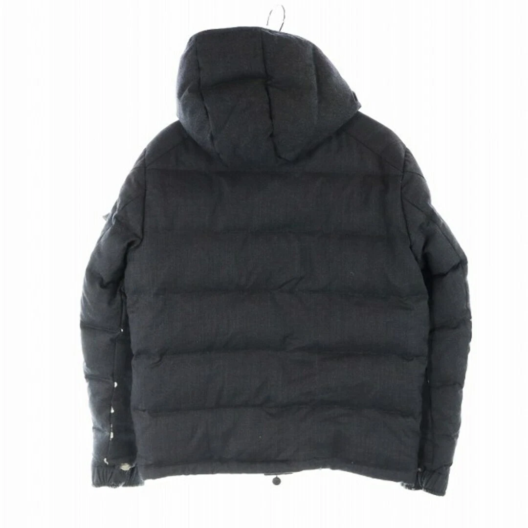 Moncler MONTGENEVRE piumino zip cappuccio manica lunga logo patch 2 grigio u