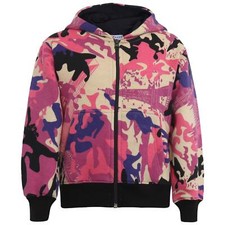 Kids Unisex Baby Pink Fleece Hoodie Zip Up Style Zipper For Girls Boys 5-13