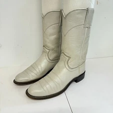 Vtg Justin Cowgirl Boots Womens Size 5.5 B Western L3713 Roper USA Made Boots