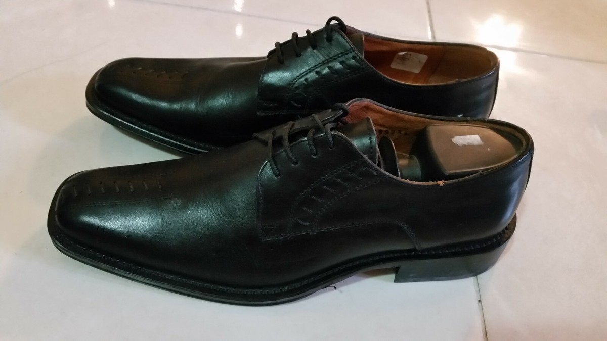 STEEPLE GATE MEN OXFORDS BLACK LEATHER DRESS SHOES MADE IN  display picture 3