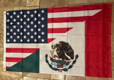USA Mexico Mexican Flag 4 Lined Stitched Wind Resistant High Quality 3x5 Ft.