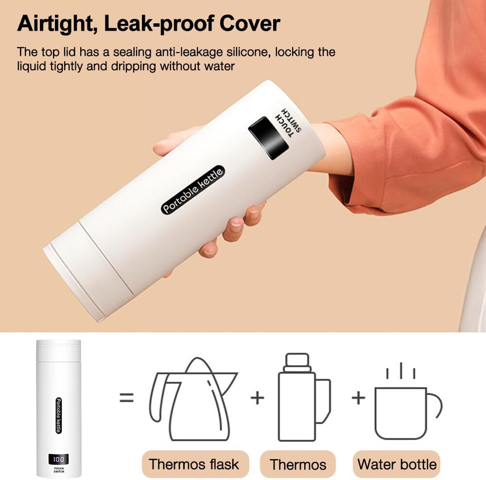 Gobesty Portable Travel Kettle, 500ML Travel Kettles Electric Small