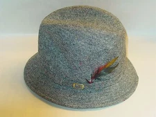Mens Vintage 1970's ?? Richman Brothers Tweed Fedora Hat Medium Clean 