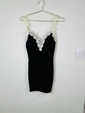 Forever 21 Black Mini Dress w/ Lace Detail - Small, Chic & Elegant
