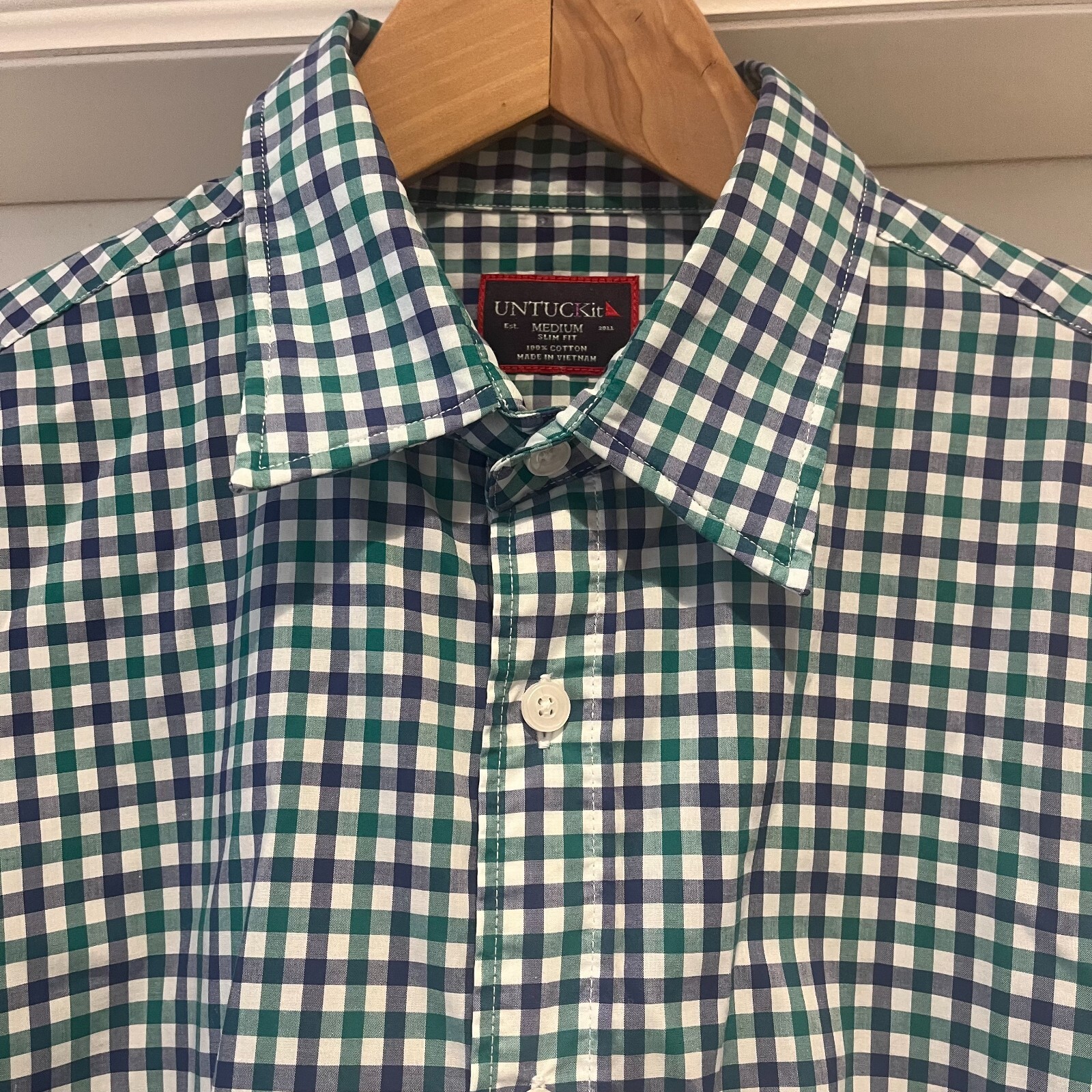 Untuckit Checked Wrinkle-Free Performance Shirt, … - image 4